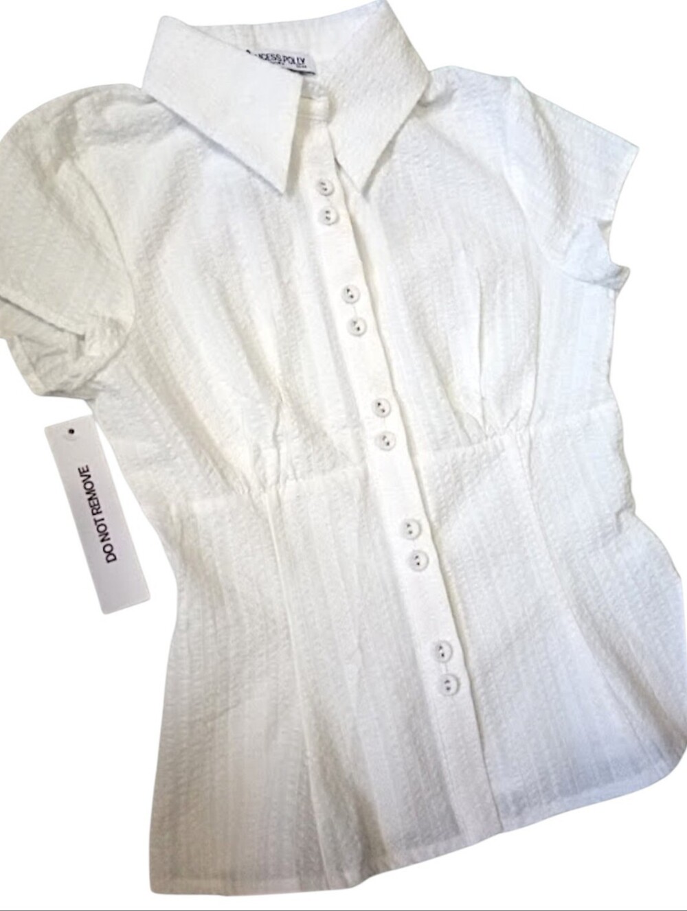 Princess Polly | Cottesloe Blouse Top Textured White | US Size 2 | NWT - Picture 8 of 10